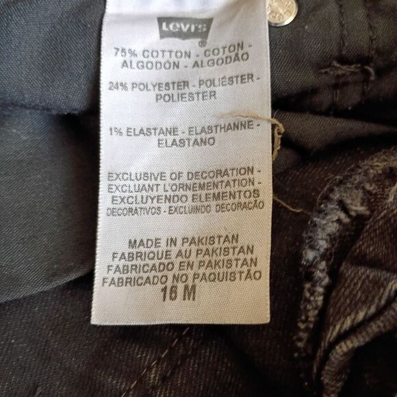 Levi's Women's Boot Cut Jeans 18M - BLACK with sparkle - Picture 4 of 7